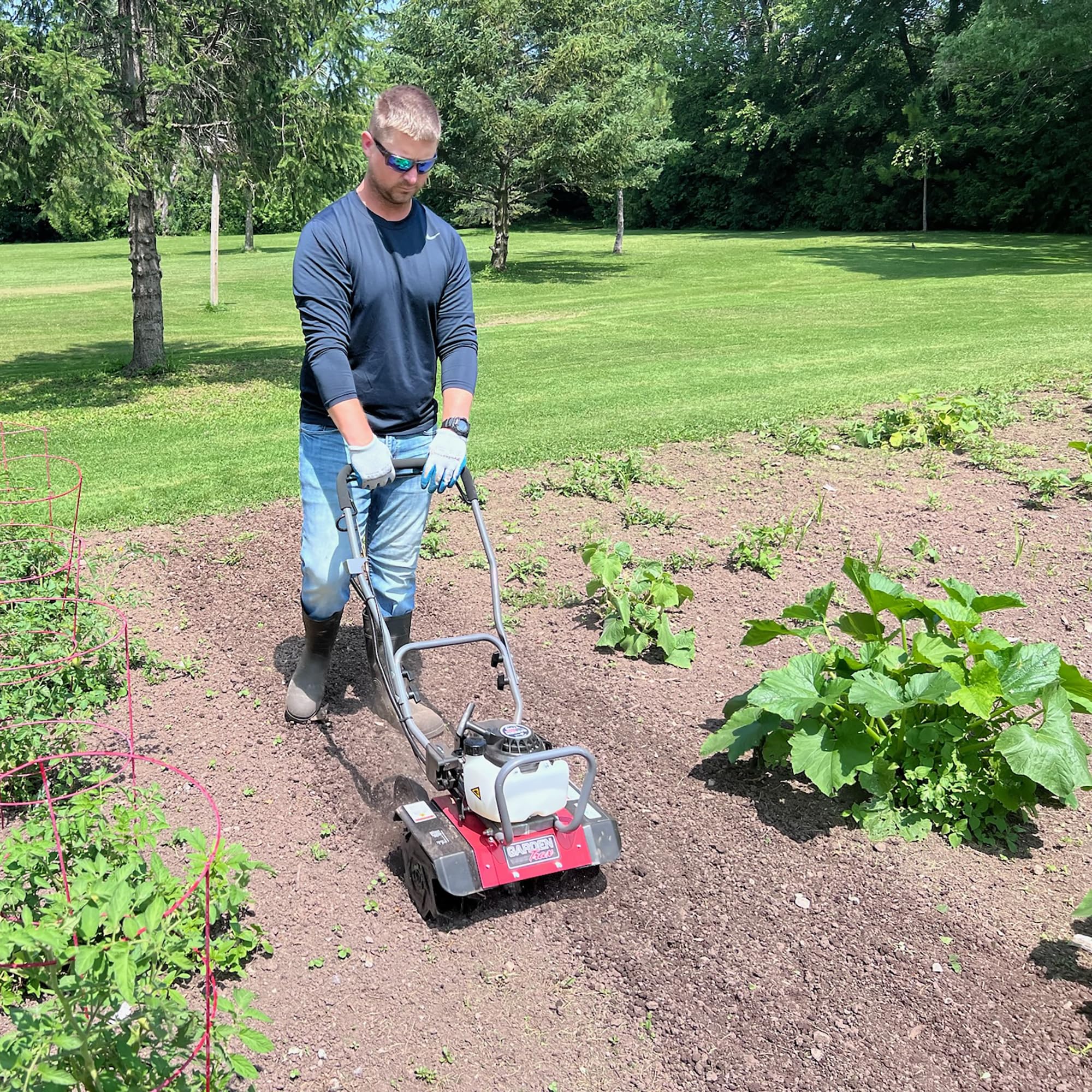 Amazon.com : GardenTrax Upgraded Tiller 40cc 4-Cycle Multi